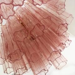  Venini Contemporary Scenographic Pink Tronchi Murano Glass Chandelier in Venini Style - 4303348