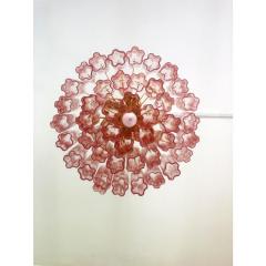  Venini Contemporary Scenographic Pink Tronchi Murano Glass Chandelier in Venini Style - 4303351