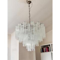  Venini Contemporary Trasparent Tronchi Murano Brunish Chandelier in Venini Style - 4460674