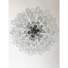  Venini Contemporary Trasparent Tronchi Murano Brunish Chandelier in Venini Style - 4460678