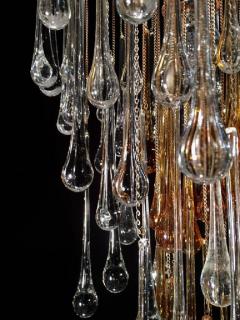  Venini Exceptional Drops Chandelier in the Style of Venini 1970s - 666859