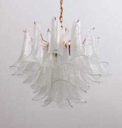  Venini Extra Large Murano Chandelier with Gold Plated Base Italy 1970s - 543800