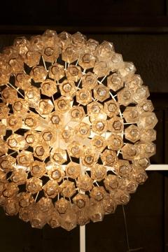  Venini Huge Polyhedral Murano Glass Drum Chandelier in the Manner of Venini - 1098352