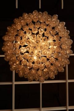  Venini Huge Polyhedral Murano Glass Drum Chandelier in the Manner of Venini - 1098357