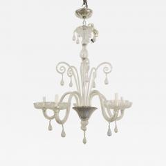  Venini Italian 1940s Clear Glass Chandelier - 470676