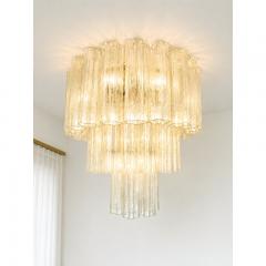  Venini Italian Luxury Champagne Tronchi Murano Glass Flush Mount in Venini Style - 4735716