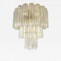  Venini Italian Luxury Champagne Tronchi Murano Glass Flush Mount in Venini Style - 4738781