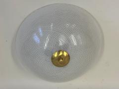  Venini Italian Mid Century Murano Glass Flush Mount Light Fixture by Venini 1940 1950 - 4523367