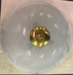  Venini Italian Mid Century Murano Glass Flush Mount Light Fixture by Venini 1940 1950 - 4523370