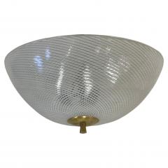  Venini Italian Mid Century Murano Glass Flush Mount Light Fixture by Venini 1940 1950 - 4523407