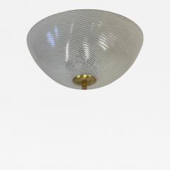  Venini Italian Mid Century Murano Glass Flush Mount Light Fixture by Venini 1940 1950 - 4523680