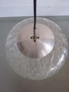  Venini Italian Midcentury Venetian or Murano Ice Glass Pendant or Chandelier Venini - 1660194
