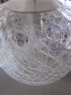  Venini Italian Midcentury Venetian or Murano Ice Glass Pendant or Chandelier Venini - 1660195