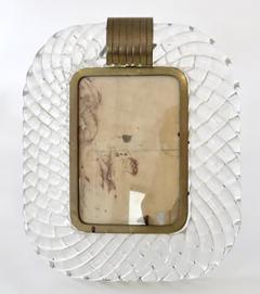  Venini Italian Murano Torciglione Glass Photo Grame with Clear Glass - 432847
