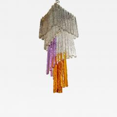  Venini Italian Venini Chandelier in Multicolor 1970s - 684111