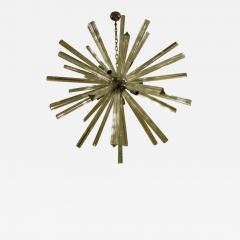  Venini Large Clear Murano Glass Starburst Chandelier Attributed to Venini - 1864377
