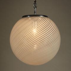  Venini Large Italian Murano glass ball pendant in the style of Venini - 2153415