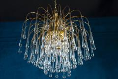  Venini Large Murano Glass Drops Chandelier Venini Style 1970s - 2587568