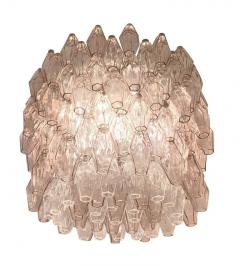  Venini Large Rose Glass Venini Poliedri Chandelier Italy 1960s - 3321056