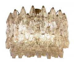  Venini Large Venini Poliedri Chandelier Italy 1960s - 3321140