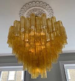  Venini Large amber Claridges chandelier in the style of Venini - 1644021