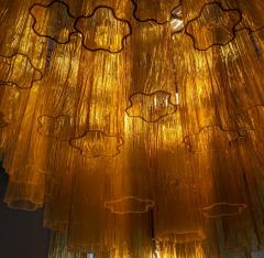  Venini Large amber Claridges chandelier in the style of Venini - 1644022