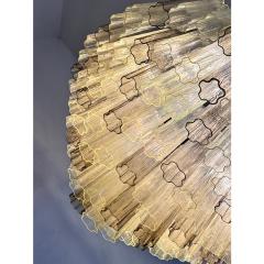  Venini Luxury Huge Champagne E Fum Tronchi Murano Glass Chandelier in Venini Style - 4460514
