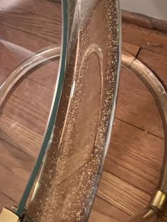  Venini MODERNIST GOLD DUST MURANO GLASS AND BRASS TABLE - 3354516
