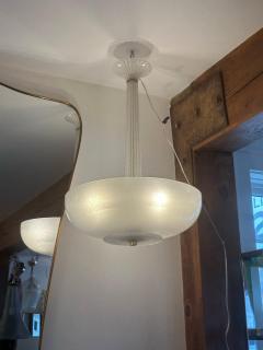  Venini Mid Century Italian Murano Icy Ceiling Fixture Attributed To Venini - 4586991