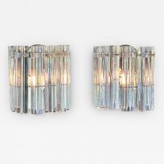  Venini Mid Century Venini Italian Crystal Sconces a Pair - 2952411