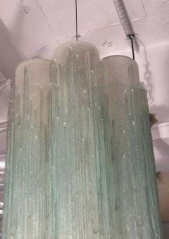 Venini Midcentury Chiseled Murano Glass Chandelier Attributed to Max Ingrand Venini - 1660285