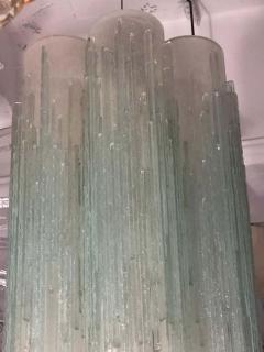  Venini Midcentury Chiseled Murano Glass Chandelier Attributed to Max Ingrand Venini - 1660286