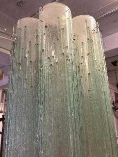  Venini Midcentury Chiseled Murano Glass Chandelier Attributed to Max Ingrand Venini - 1660287