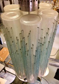  Venini Midcentury Chiseled Murano Glass Chandelier Attributed to Max Ingrand Venini - 1660288