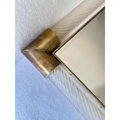  Venini Monumental Italian Venetian Torciglione Torchon Murano Glass Wall Mirror - 4718602
