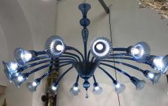  Venini Original Venini Chandelier with Light Blue Blown Glass 1920 - 1546721