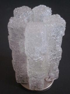  Venini Pair Italian Mid Century Modern Ice Cube Glass Table Lamps Venini - 1799958