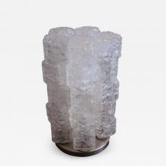  Venini Pair Italian Mid Century Modern Ice Cube Glass Table Lamps Venini - 1803024