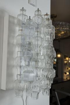  Venini Pair Of Unique Venini Style Crystal Blown Wall Lights UL Certified - 2280722