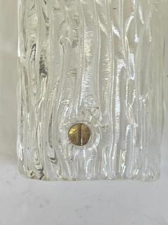  Venini Pair of Large Italian Mid century Murano Glass Bambu Wall Sconces by Venini - 3554816