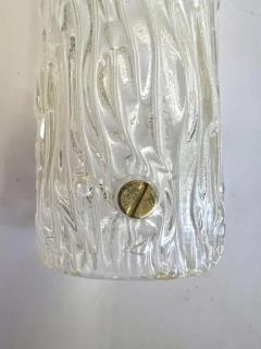  Venini Pair of Large Italian Mid century Murano Glass Bambu Wall Sconces by Venini - 3554838