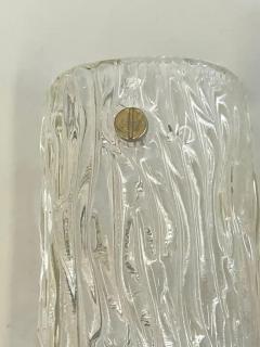  Venini Pair of Large Italian Mid century Murano Glass Bambu Wall Sconces by Venini - 3554842