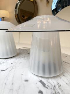  Venini Pair of Mushroom Murano Glass Lamps Italy 1970s - 1980437