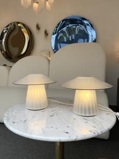  Venini Pair of Mushroom Murano Glass Lamps Italy 1970s - 1980444