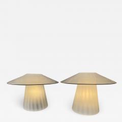  Venini Pair of Mushroom Murano Glass Lamps Italy 1970s - 1982427