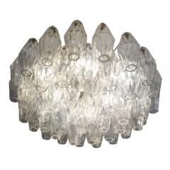  Venini Pair of Poliedri Chandeliers by Venini - 432623