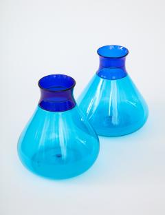  Venini Pair of Two Toned Teardrop Vases - 2536654