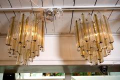  Venini Pair of Venini Trilobo chandeliers Italy c1960 - 3352049