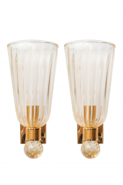  Venini Pair of Vintage Venini Wall Sconces - 3799143