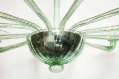  Venini Rare Green Murano Glass Chandelier in the Manner of Venini Italy 2019 - 1260421